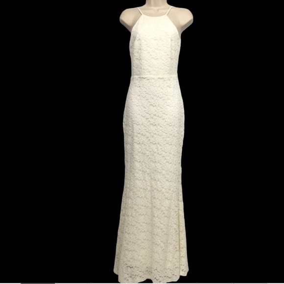 Lulu’s Ephemeral Allure Ivory Prom Bridal Gown Misses size S - Picture 5 of 12